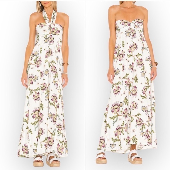 New with Tag, Agua Bendita Beck Varenna Floral Maxi Dress Size Medium - Picture 1 of 14